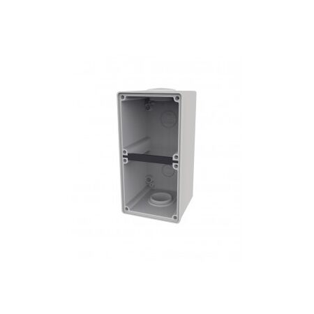 Back Box 4 Gang Vertical 32mm & 2x25mm Buffalo Grey Trader