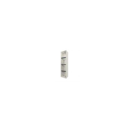 Back Box 4 Gang Vertical 32mm & 2x25mm Buffalo Grey Trader