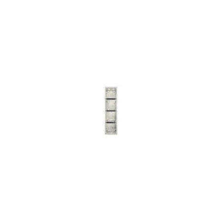 Back Box 4 Gang Vertical 32mm & 2x25mm Buffalo Grey Trader