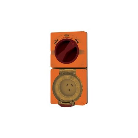 Combination Switched Socket IP66 40A 500V 5 Pin Buffalo Orange Trader