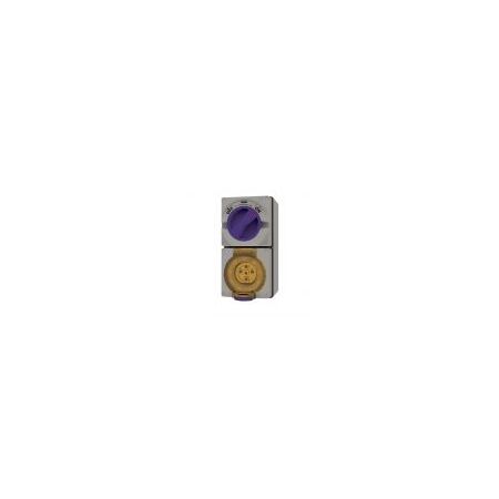 Combination Switched Socket IP66 20A 500V 5 Pin Buffalo Grey Trader
