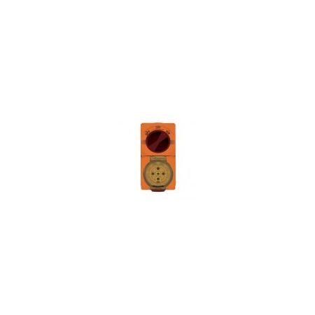Combination Switched Socket IP66 40A 500V 5 Pin Buffalo Orange Trader