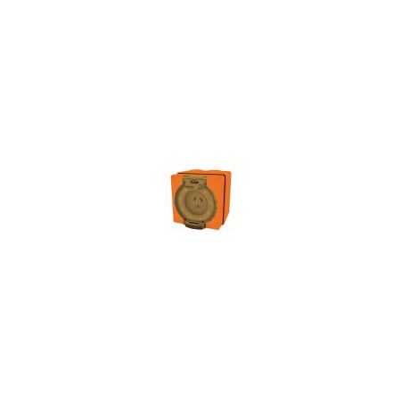 Socket Outlet IP66 10A 250V 3 Flat Pin Buffalo Orange Trader