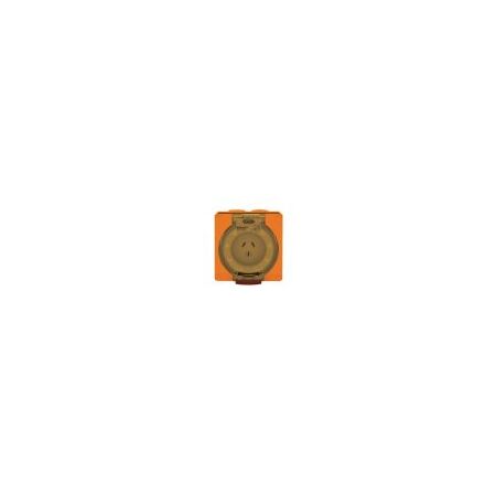 Socket Outlet IP66 10A 250V 3 Flat Pin Buffalo Orange Trader