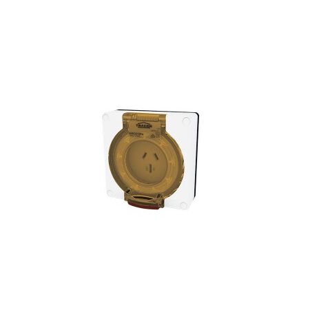 Socket Outlet IP66 10A 250V 3 Flat Pin Buffalo White Trader