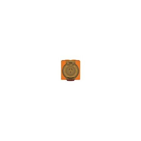 Socket Outlet IP66 20A 250V 3 Flat Pin Buffalo Orange Trader