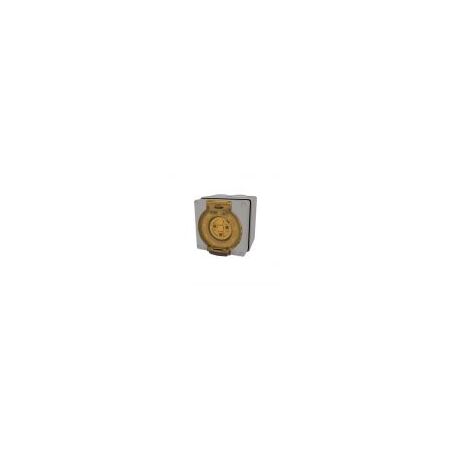 Socket Outlet IP66 20A 250V 3 Round Pin Buffalo Grey Trader