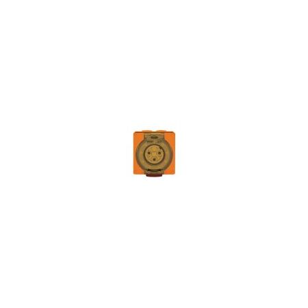 Socket Outlet IP66 20A 250V 3 Round Pin Buffalo Orange Trader