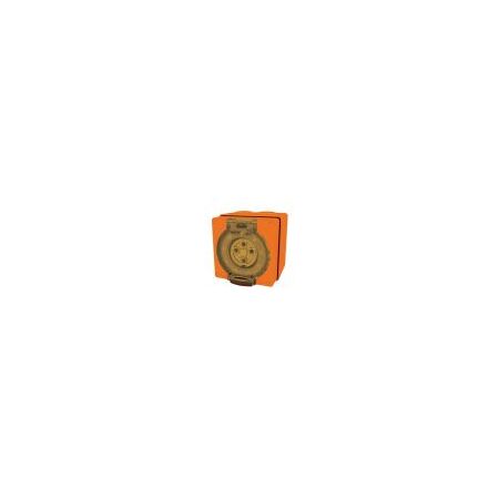 Socket Outlet IP66 10A 500V 4 Round Pin Buffalo Orange Trader