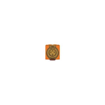 Socket Outlet IP66 10A 500V 4 Round Pin Buffalo Orange Trader