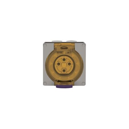 Socket Outlet IP66 10A 250V 3 Flat Pin Buffalo Grey Trader