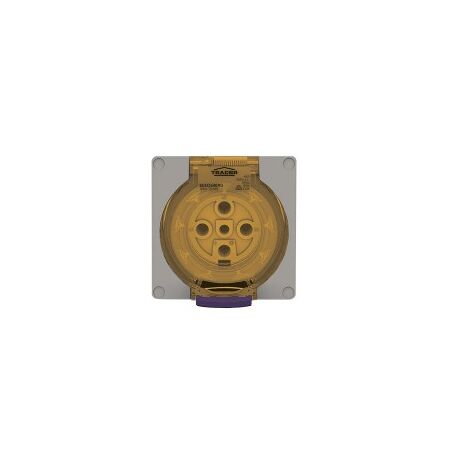 Socket Outlet IP66 10A 250V 3 Flat Pin Buffalo Grey Trader