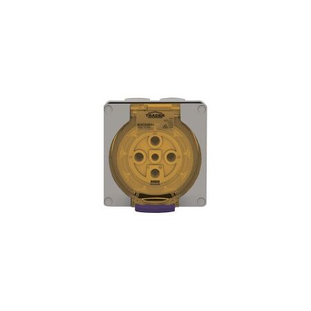 Socket Outlet IP66 20A 250V 3 Flat Pin Buffalo Grey Trader