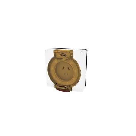 Socket Outlet IP66 20A 500V 4 Round Pin Buffalo White Trader