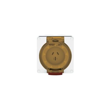 Socket Outlet IP66 20A 500V 4 Round Pin Buffalo White Trader