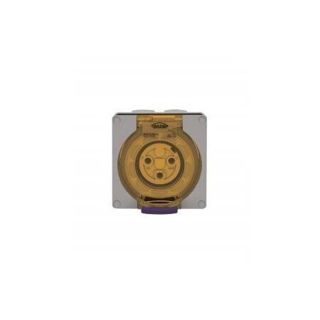 Socket Outlet IP66 32A 500V 4 Round Pin Buffalo Grey Trader