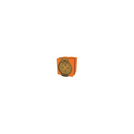 Socket Outlet IP66 32A 500V 4 Round Pin Buffalo Orange Trader