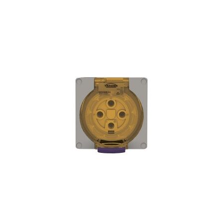 Socket Outlet IP66 32A 500V 4 Round Pin Buffalo Grey Trader