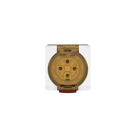 Socket Outlet IP66 20A 500V 4 Round Pin Buffalo White Trader