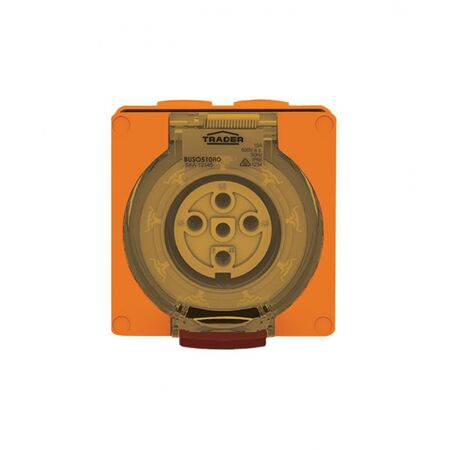 Socket Outlet IP66 10A 500V 5 Round Pin Buffalo Orange Trader