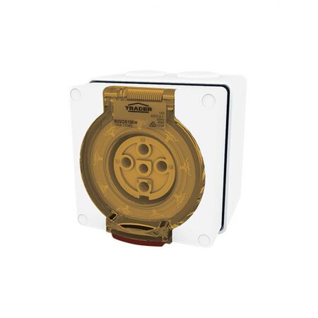 Socket Outlet IP66 10A 500V 5 Round Pin Buffalo White Trader