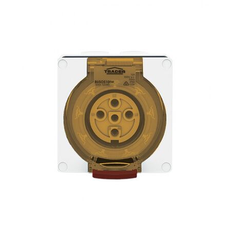 Socket Outlet IP66 10A 500V 5 Round Pin Buffalo White Trader