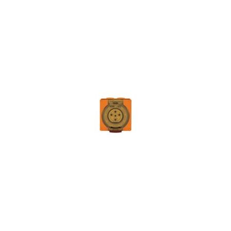 Socket Outlet IP66 20A 500V 5 Round Pin Buffalo Orange Trader