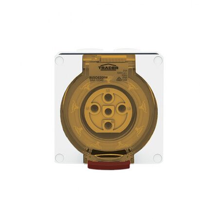 Socket Outlet IP66 20A 500V 5 Round Pin Buffalo White Trader