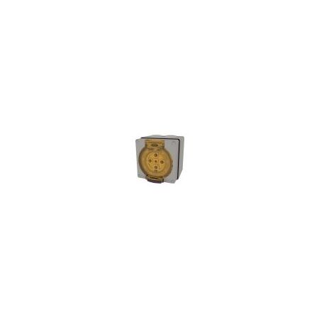 Socket Outlet IP66 40A 500V 5 Round Pin Buffalo Grey Trader