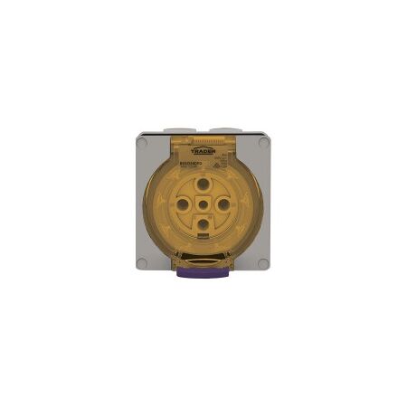 Socket Outlet IP66 10A 500V 5 Round Pin Buffalo Grey Trader