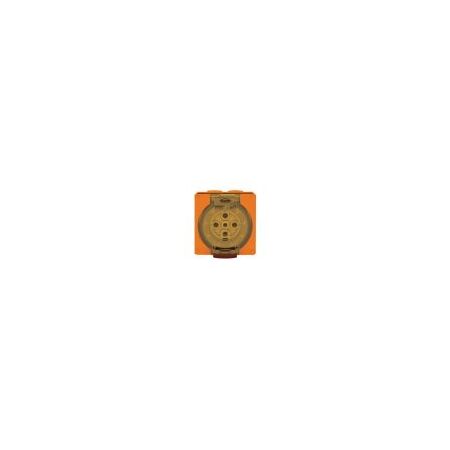 Socket Outlet IP66 40A 500V 5 Round Pin Buffalo Orange Trader