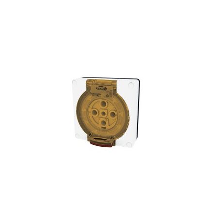 Socket Outlet IP66 20A 500V 5 Round Pin Buffalo White Trader