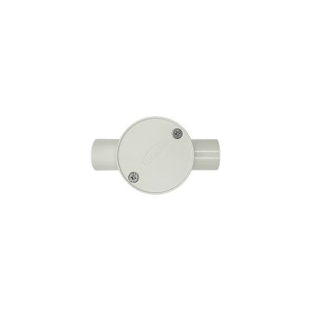 Junction Box Round 1 Way 25mm PVC Cobra Grey Trader