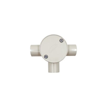 Junction Box Round 1 Way 25mm PVC Cobra Grey Trader