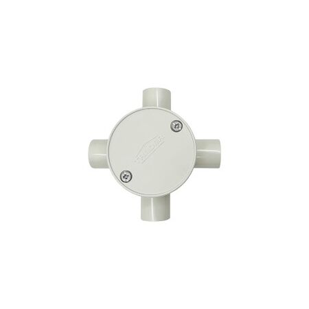 Junction Box Round 1 Way 25mm PVC Cobra Grey Trader