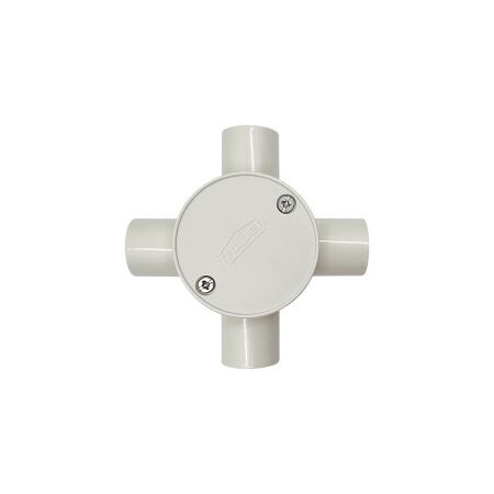 Junction Box Round 1 Way 25mm PVC Cobra Grey Trader