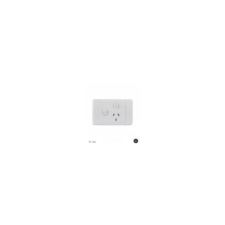 Power Point 1 Gang 10A 250V Extra Switch Cougar White Trader