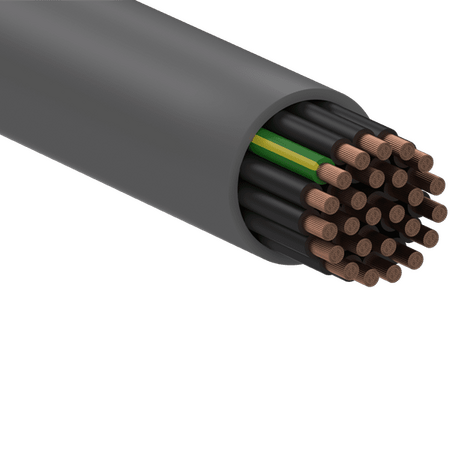 Flexible Control Cable 24C+E 2.5mm V75 300/500V Grey Per Metre Eltech