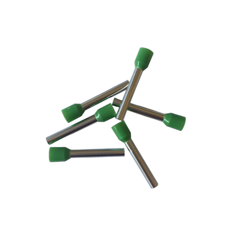 Single Cord End Ferrule 6mm² x 25mm Green Pack of 100 Eltech