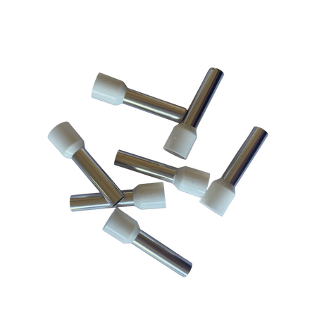 Single Cord End Ferrule 16mm² x 25mm White Pack of 100 Eltech