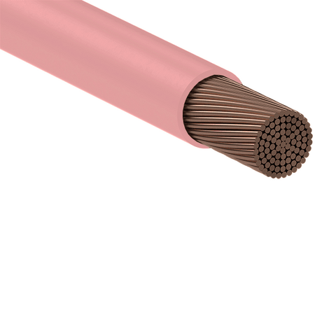 Flexible Cable 1.0mm 1C Class 6 V90HT 0.6/1kV Pink Per Metre Eltech