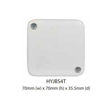 Junction Box Small 4 Loose Terminals Hyena White Trader