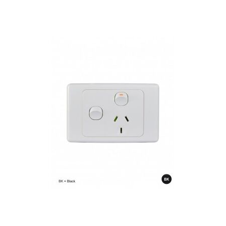 Power Point 2 Gang 10A 250V Extra Switch Cougar White Trader