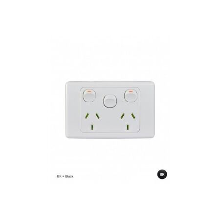 Power Point 1 Gang 10A 250V Extra Switch Cougar Black Trader