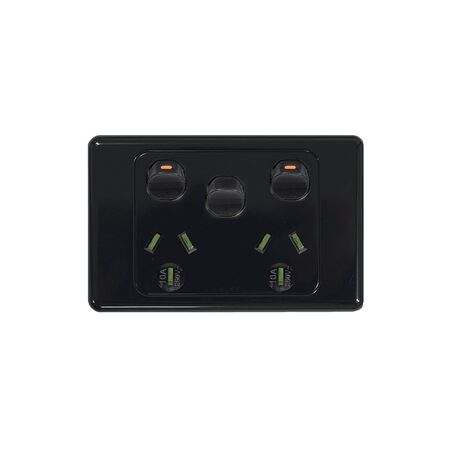 Power Point 2 Gang 10A 250V Extra Switch Cougar White Trader