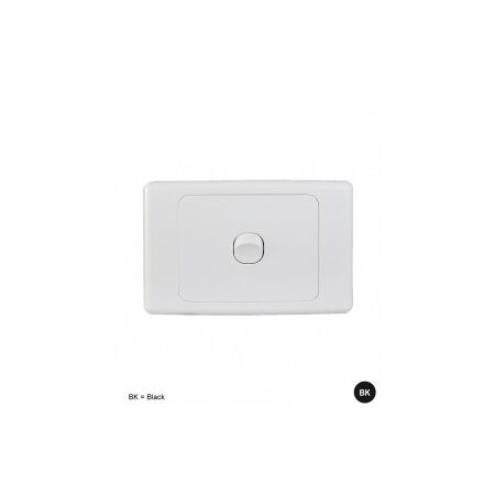 Switch Horizontal 4 Gang 10AX 16A 250V Cougar Black Trader