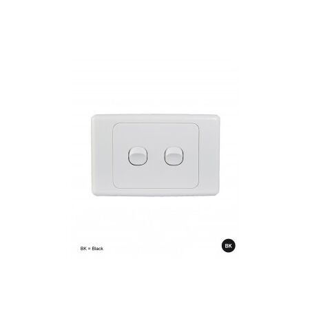 Switch Horizontal 4 Gang 10AX 16A 250V Cougar Black Trader