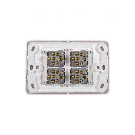 Switch Horizontal 4 Gang 10AX 16A 250V Cougar Black Trader