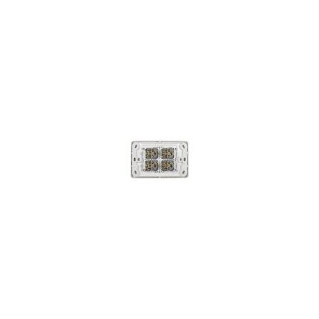 Switch Horizontal 4 Gang 10AX 16A 250V Cougar Black Trader
