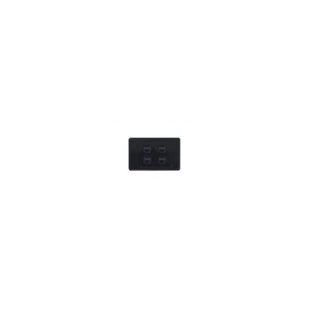Switch Horizontal 4 Gang 10AX 16A 250V Cougar Black Trader